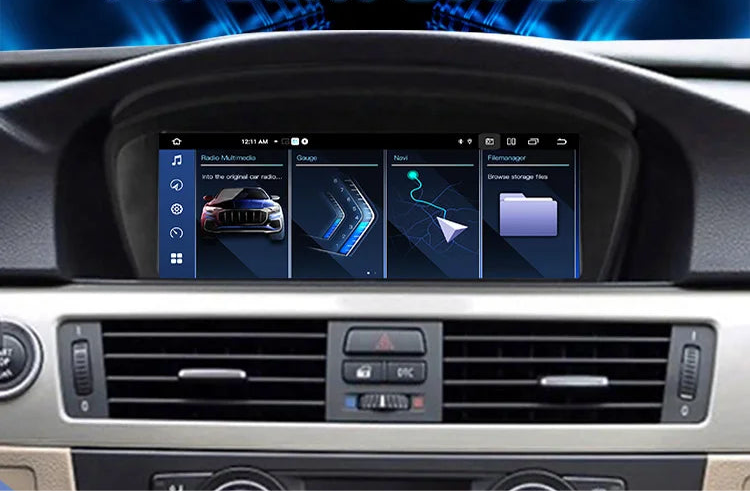 Autoradio Android avec CarPlay Sans Fil, GPS et Bluetooth – Compatible BMW Série 5 E60/E61, Série 6 E63/E64, Série 3 E90/E91/E92/E93