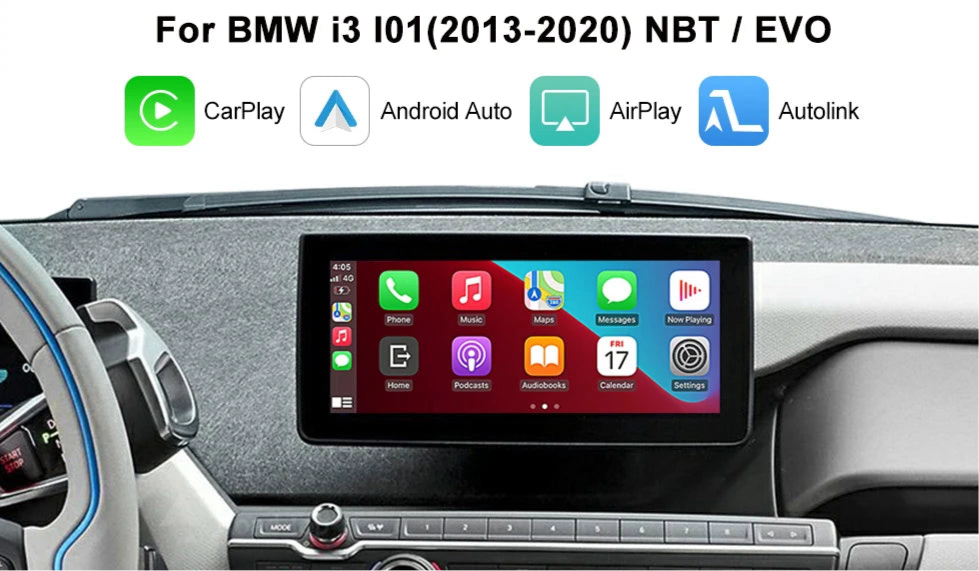 Module CarPlay Sans Fil pour BMW i3 (2013-2020) – Compatible Android Auto, AirPlay, Mirror Link, Caméra Arrière, Bluetooth & GPS