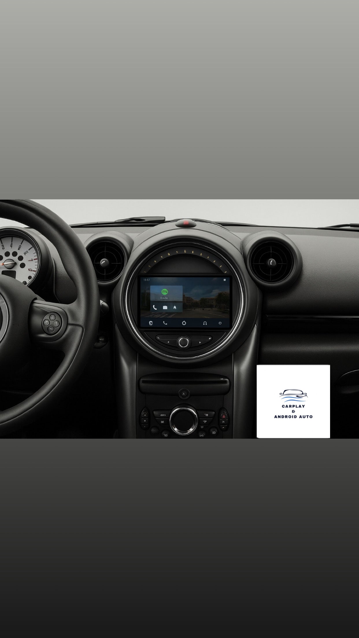 Autoradio Android pour Mini Cooper Countryman R56/R60 (2011-2013) – Écran tactile 4G/WiFi, CarPlay & Android Auto sans fil.