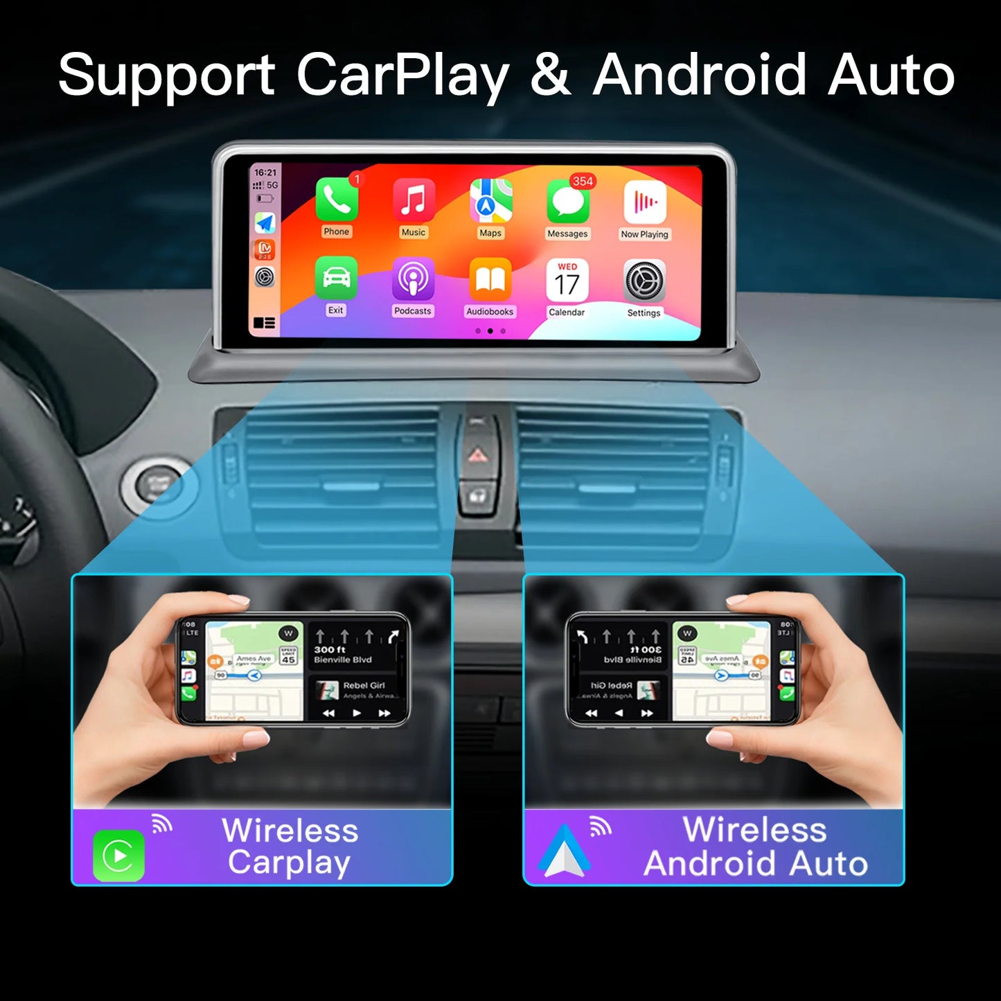 Autoradio Android 14 4G Snapdragon pour BMW Série 1 E81 E82 E87 E88 | Écran Multimédia CarPlay / Android Auto – Systèmes CCC/CIC
