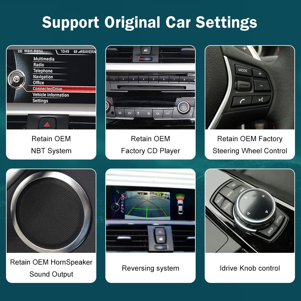 Écran Multimédia 10.25”/12.3” avec CarPlay & Android Auto Sans Fil pour BMW Série 1, 2, 3, 4 (F20–F33)