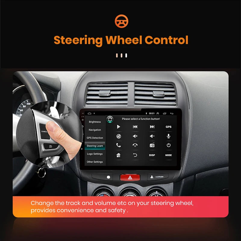 Autoradio Android 10 2DIN – Compatible Mitsubishi ASX (2010–2016), Peugeot 4008 & Citroën C4