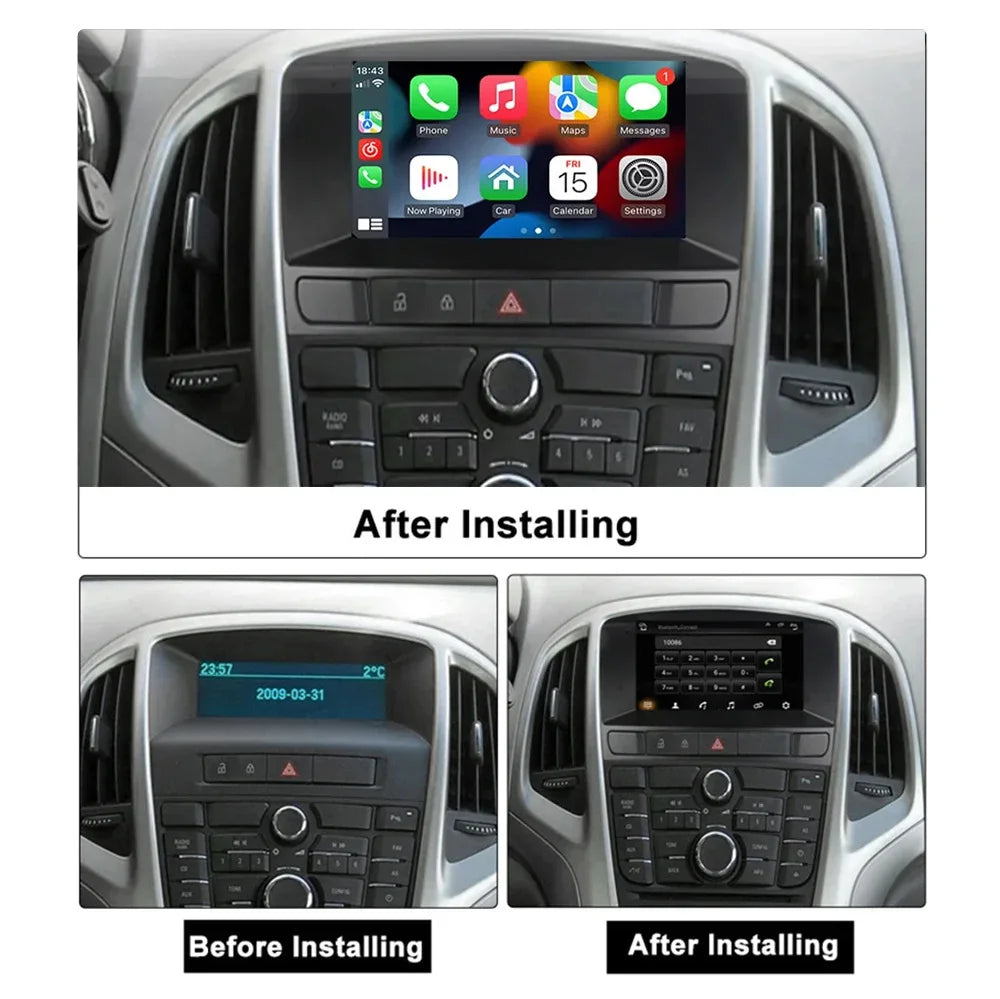 Autoradio 8GB+128GB avec CarPlay pour Buick Excelle GT XT & Opel Astra J (2010-2013) – Android Auto, GPS