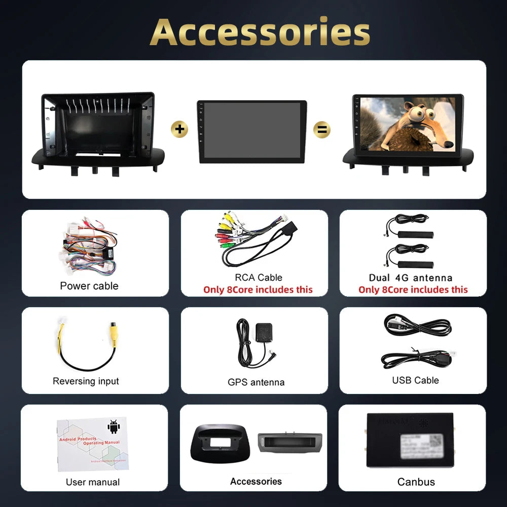 Autoradio Android 9” pour Renault Mégane 3 (2009–2014)