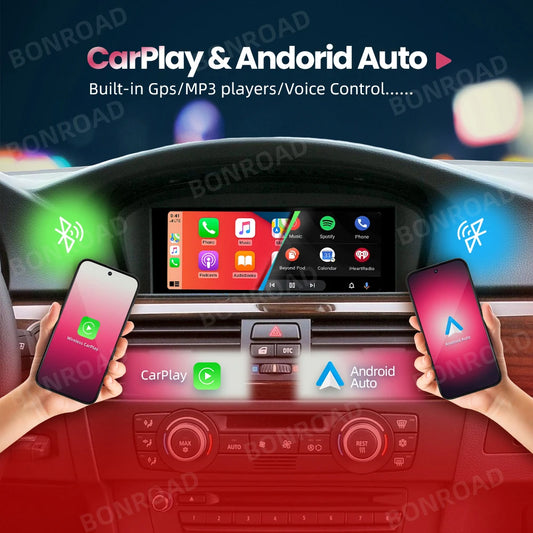 Autoradio Android CarPlay/Android Auto pour BMW Série 3 & 5 E60 / E61 / E62 / E63 / E90 / E91 / E92 / E93 / M3 – Compatible CCC / CIC / MASK