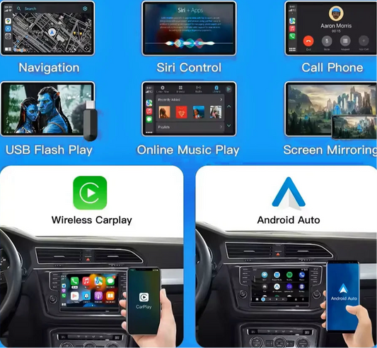 Module CarPlay & Android Auto Sans Fil – Compatible Volkswagen Golf 7, Tiguan, et Systèmes MIB1/MIB2.