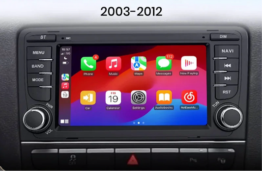 Autoradio 7” pour Audi A3 8P (2003-2013) – Écran Tactile, CarPlay Sans Fil, Android Auto, GPS Intégré.