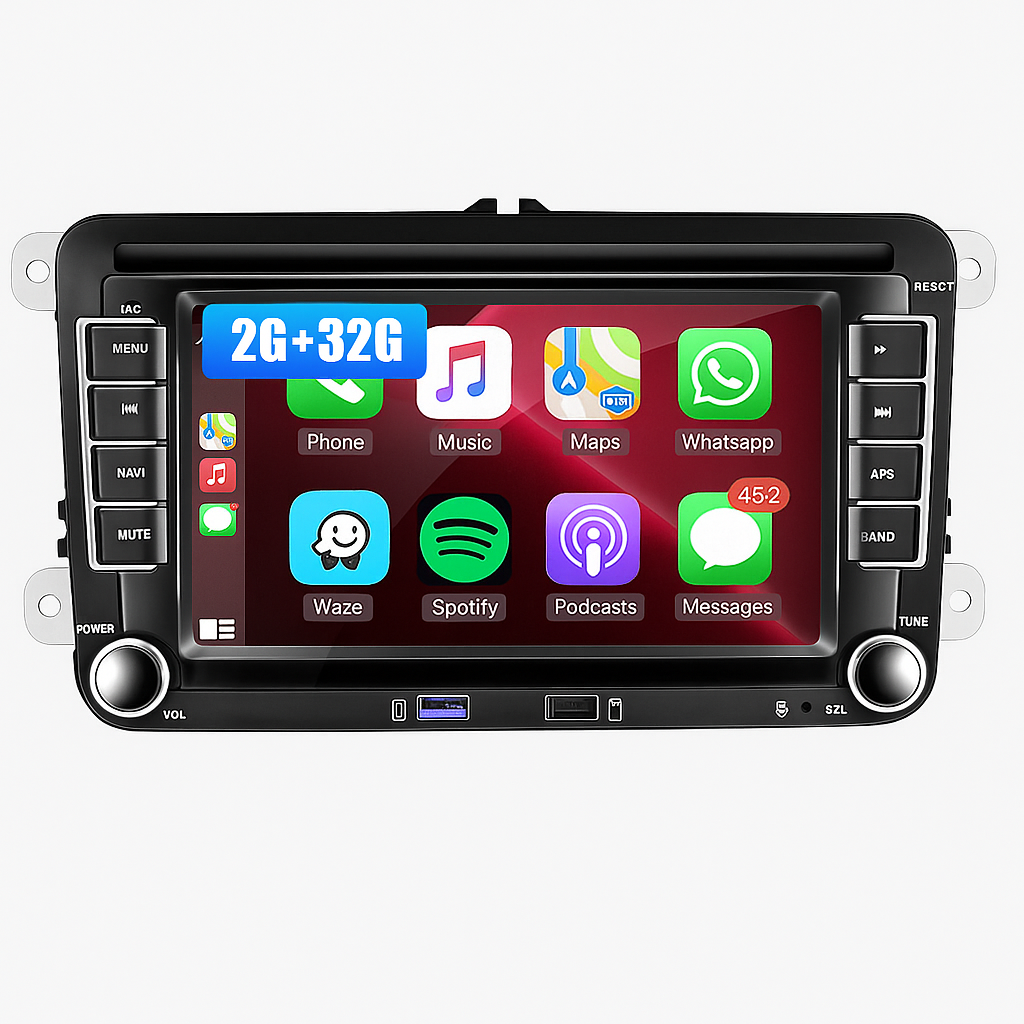Autoradio Android 7” CarPlay & Android Auto | GPS – WiFi – FM – Bluetooth – Pour Volkswagen Jetta / Passat / Golf / Polo