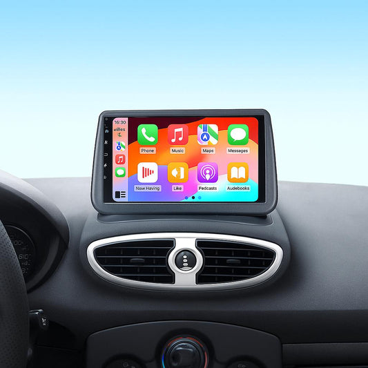 Autoradio Renault Clio 3 (2005–2014) – CarPlay sans fil, Android Auto, lecteur multimédia 4G, navigation GPS, autoradio 2 DIN