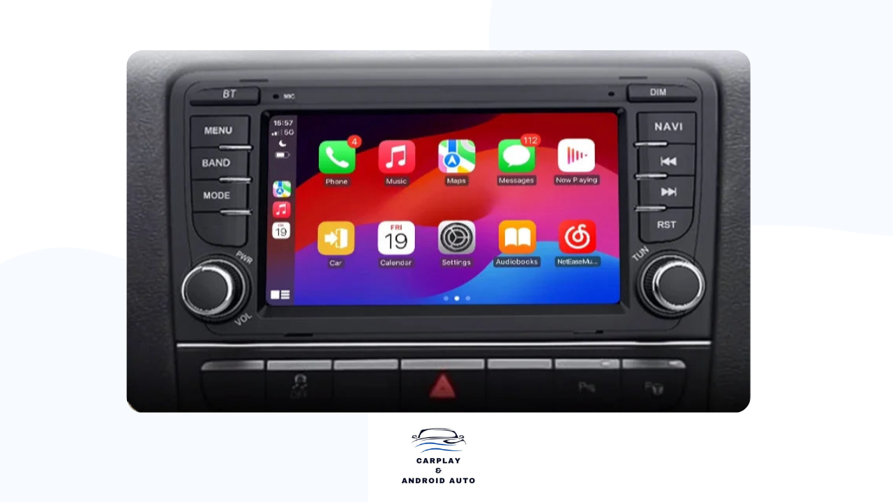 Autoradio 7” pour Audi A3 8P (2003-2013) – Écran Tactile, CarPlay Sans Fil, Android Auto, GPS Intégré.