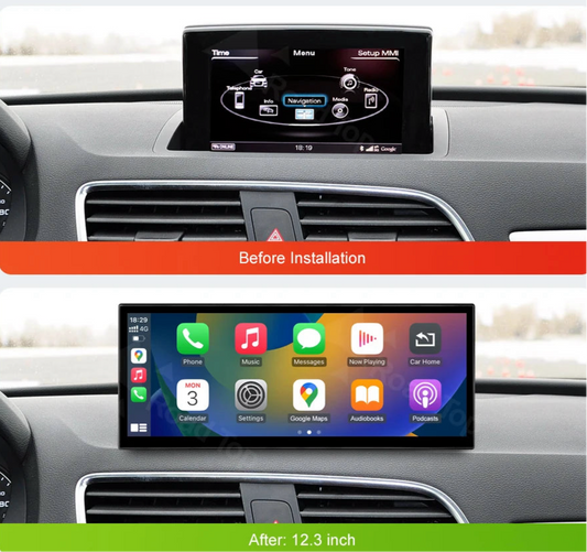 Écran Tactile 12,3” Multimédia pour Audi Q3 (2013-2018) – CarPlay & Android Auto Sans Fil.