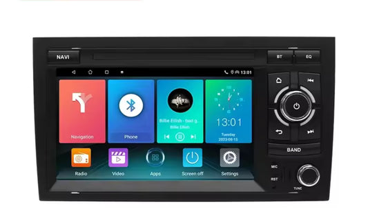 Autoradio 7’’ Sans Fil CarPlay & Android Auto – Compatible Audi A4 B6/B7/B8, S4, RS4, SEAT Exeo – Android 14, GPS, DSP, 4G/WiFi.