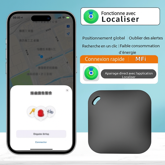 Traceur Bluetooth GPS Intelligent Compatible Localiser – Anti-Perte pour Clés, Téléphone et Animaux