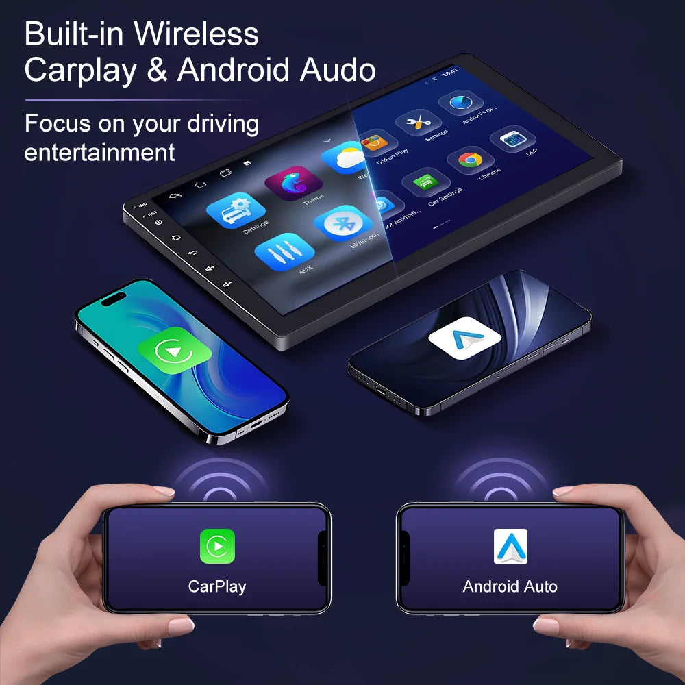 Autoradio CarPlay Android avec écran QLED pour Renault Clio 4 (BH98/KH98) 2016–2019 | GPS – Multimédia – Android Auto – Bluetooth – Navigation