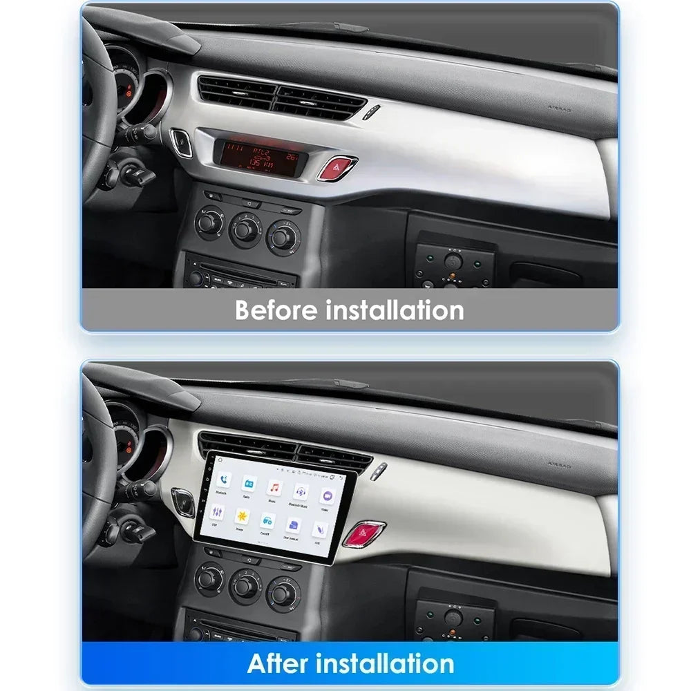 Autoradio Android 9” Écran Intelligent 7862 | GPS – CarPlay – Android Auto – 4G – RDS – Pour Citroën C3 & DS3 (2010–2016)