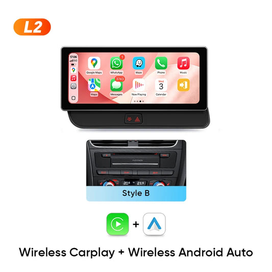 Autoradio Android 10.25” pour Audi Q5 2009-2017 & SQ5 2014-2017 – Apple CarPlay & Android Auto Sans Fil, Écran IPS HD 1920×720, GPS, Bluetooth