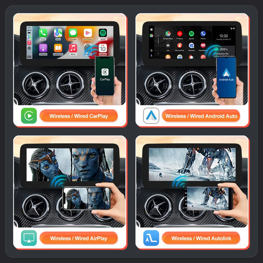 Écran Tactile 1920×720 pour Mercedes A/B/CLA/GLA (2013-2015) – CarPlay & Android Auto Sans Fil