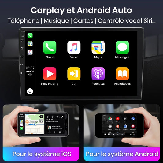 Autoradio pour Peugeot 407 (2004-2018) – Écran tactile, GPS, CarPlay sans fil, Android Auto, FM RDS.