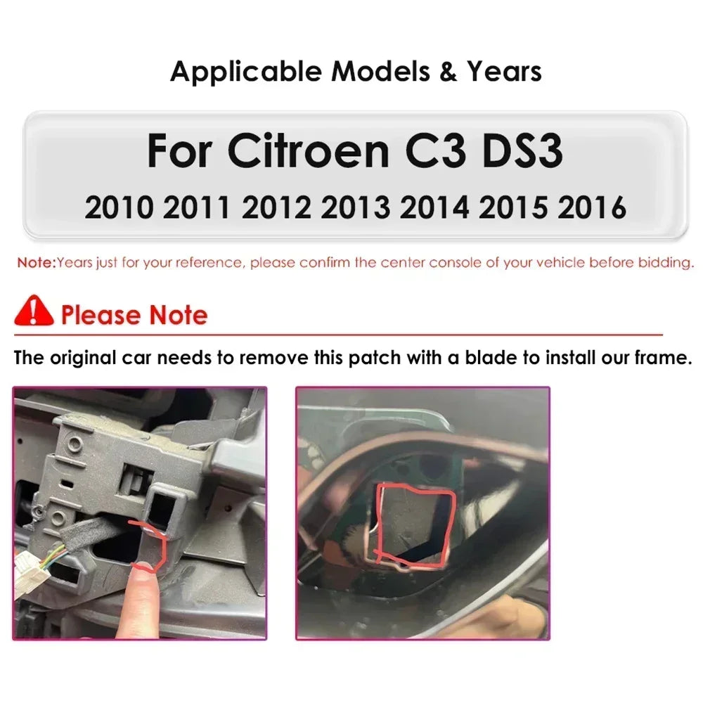 Autoradio Android 9” Écran Intelligent 7862 | GPS – CarPlay – Android Auto – 4G – RDS – Pour Citroën C3 & DS3 (2010–2016)