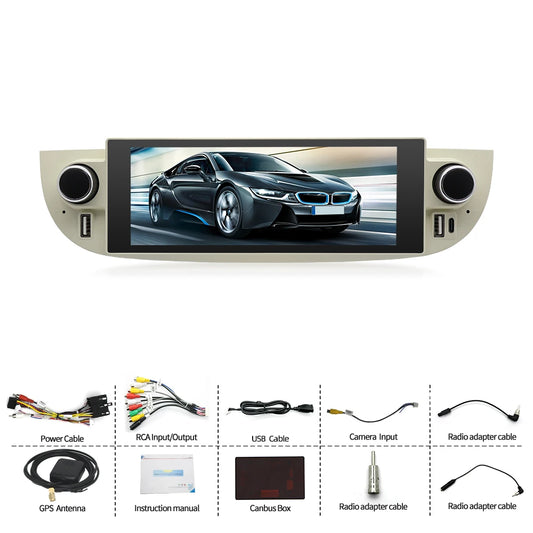 Autoradio Android avec CarPlay & Android Auto pour Fiat 500 (2007–2015)