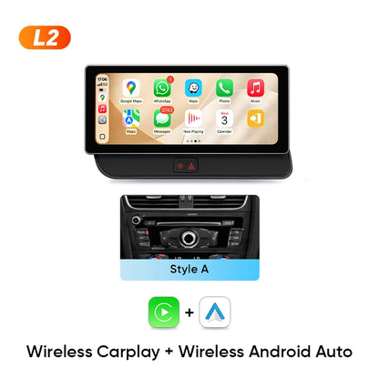 Autoradio Android 10.25” pour Audi Q5 2009-2017 & SQ5 2014-2017 – Apple CarPlay & Android Auto Sans Fil, Écran IPS HD 1920×720, GPS, Bluetooth