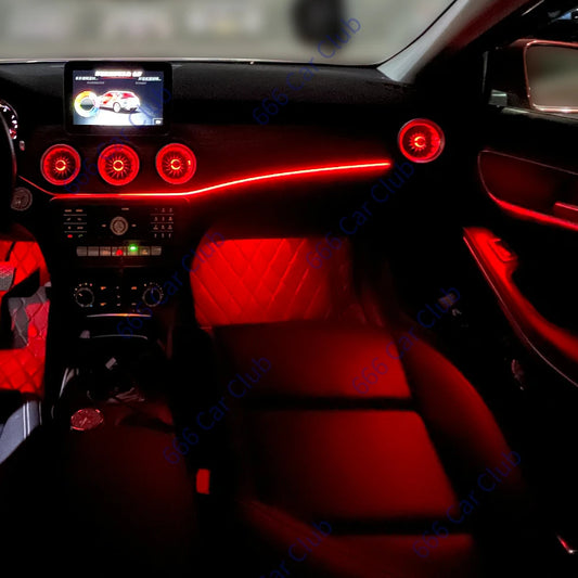 256 Couleur LED Vents pour Mercedes-Benz Classe A W176 – Buses Turbine avec Contrôle Bluetooth via Application.